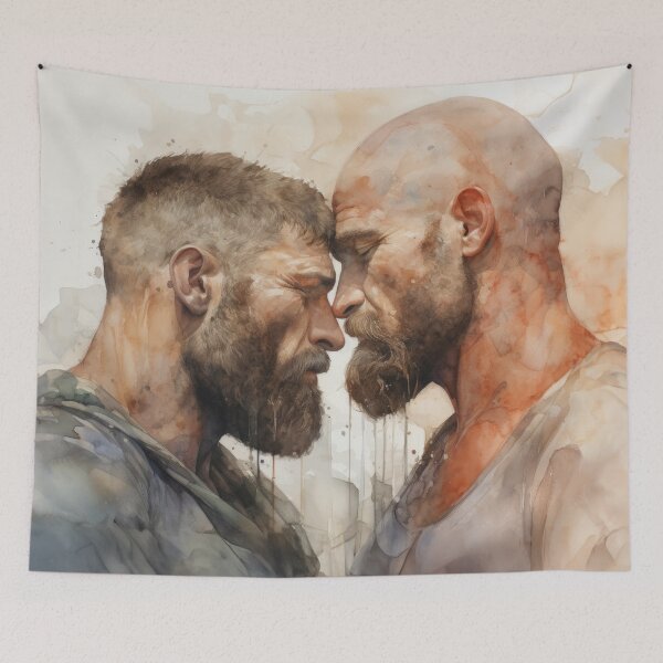 Item preview, Gay Muscle Bear Oil Painting  designed and sold by BeautyofMasc.