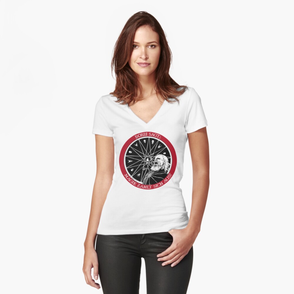 Item preview, Fitted V-Neck T-Shirt designed and sold by CaryadArtwork.