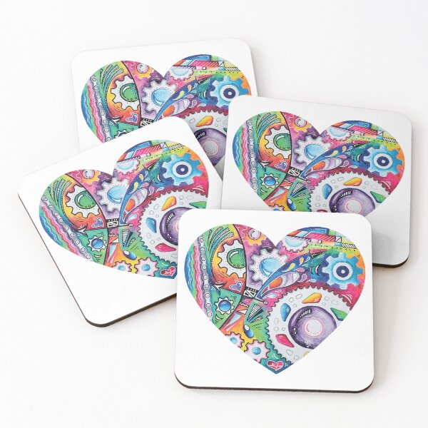 Item preview, Cycling Gears PoP Art Heart Bike Sticker for Cyclists #6 designed and sold by MeganAroon.