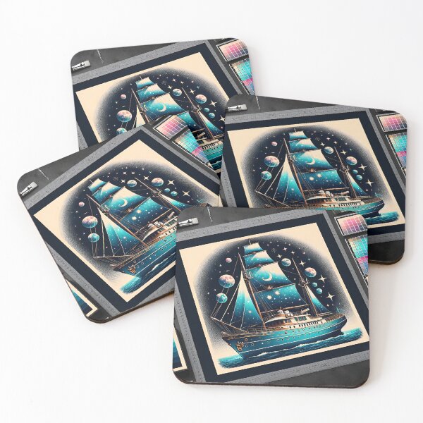 Item preview, Vintage Yacht: Celestial Seas in Hyperrealistic Sky designed and sold by ByDigitalDream.