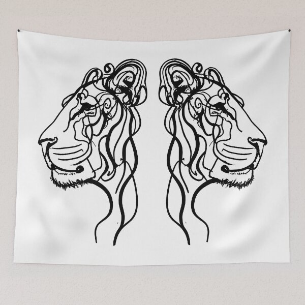 Item preview, striped lion designed and sold by GFORCE_SHOP.