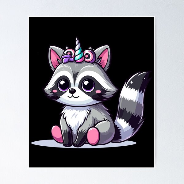 Item preview, Raccoon Unicorn - Raccoonicorn designed and sold by Kawaii-n-Spice.