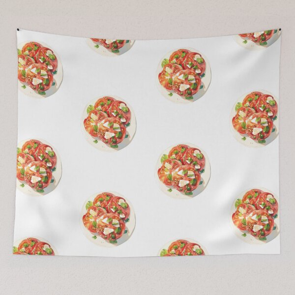 Item preview, Top down view of tomato salad plate (2)- Food art designed and sold by octoboobs.