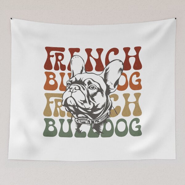 Item preview, Retro Frenchie French Bulldog Illustration designed and sold by Hansani Nuwanmini Jayawickrama.