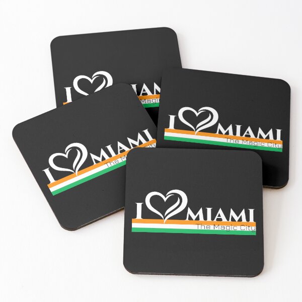 Item preview, Miami Flag Stripes with I Love Miami designed and sold by patriotwardrobe.