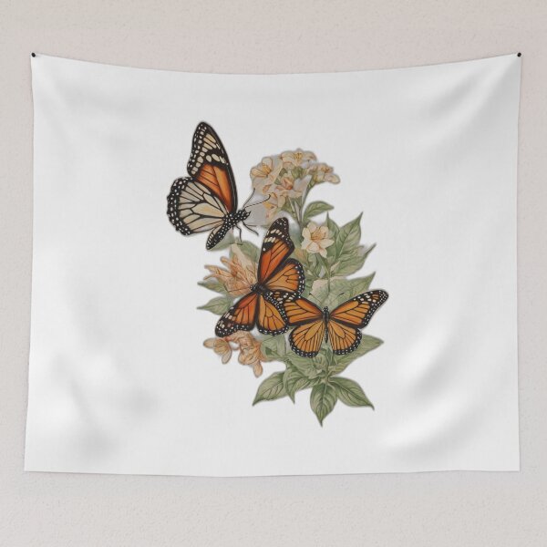 Item preview,  Lifelike Butterflies Dance on a Hand-Printed Masterpiece designed and sold by artistmagicshop.