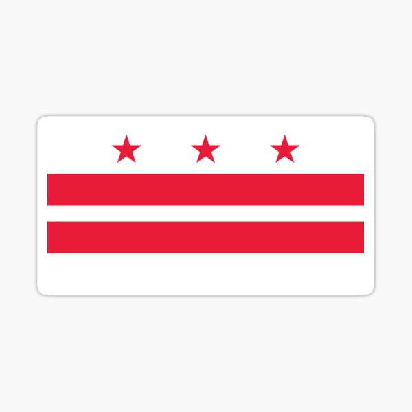 Washington D.C Flag Sticker