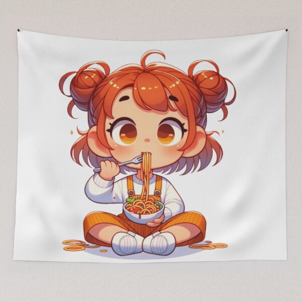 Item preview, Girl eat spaghetti designed and sold by Shtex.