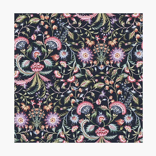 Item preview, Ethnic Florals (Black) designed and sold by Fairymeshop.