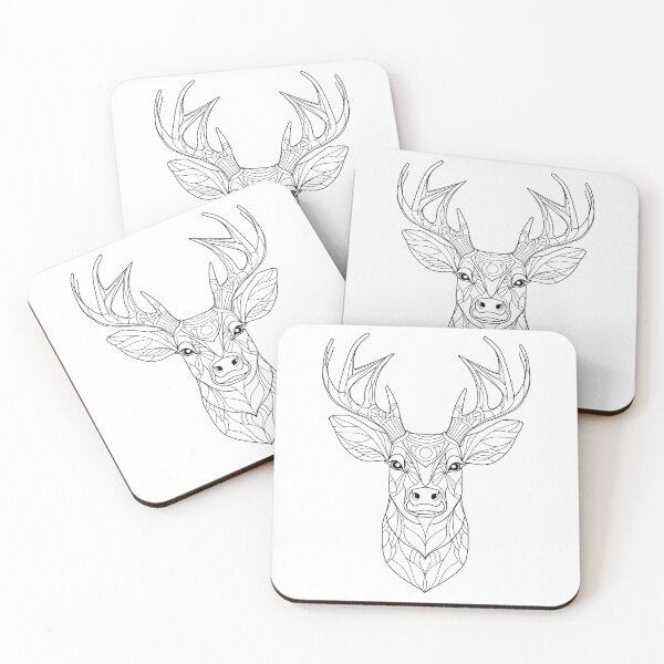 Item preview, Deer Essence: Intricate Line Art Interpretation designed and sold by Amanda-S-Olsen.
