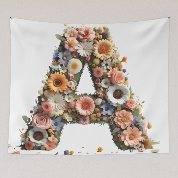 Item preview, Letter “A” containing flowers designed and sold by yeekazar.