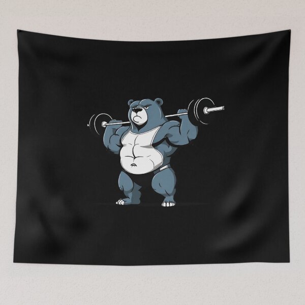 Item preview, Bear weightlifter designed and sold by Amzg-Designs.