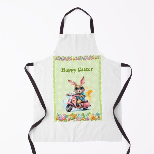 Item preview, Easter card with watercolor Funny Cute Easter Bunny on the bike postcard designed and sold by Createya.