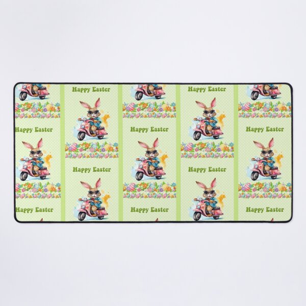 Item preview, Easter card with watercolor Funny Cute Easter Bunny on the bike postcard designed and sold by Createya.
