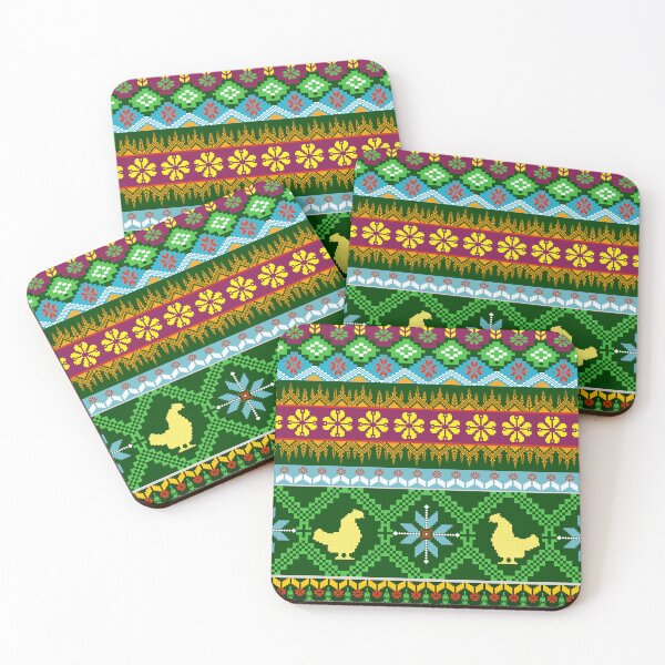 Item preview, Cross stitch, ethnic pattern, Pixel Seamless hens patterns. designed and sold by Chattakan.