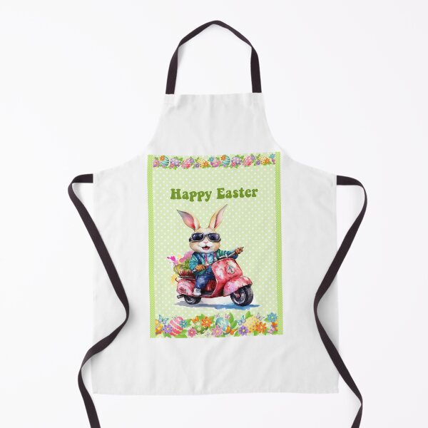 Item preview, Easter card with watercolor Funny Cute Easter Bunny on the bike postcard designed and sold by Createya.