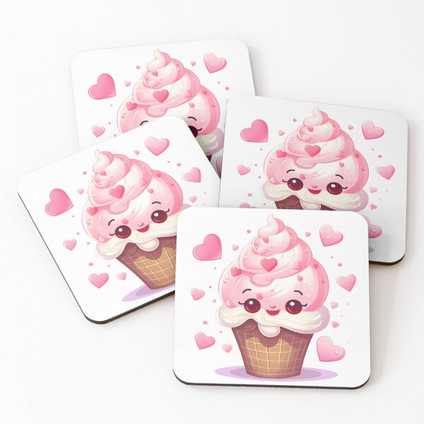 Item preview, Cute Strawberry Ice Cream designed and sold by MarigoldandLily.