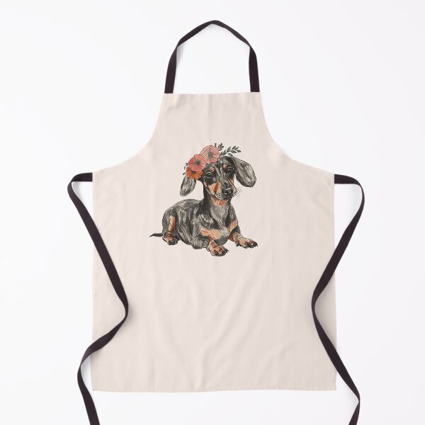 Item preview, Adorable dachshund with flower crown laying down designed and sold by Doodle-Doxie-CO.