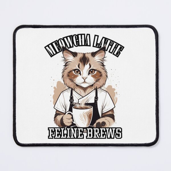Item preview, Meowcha latte and Feline Brews designed and sold by KaiLabsArt.