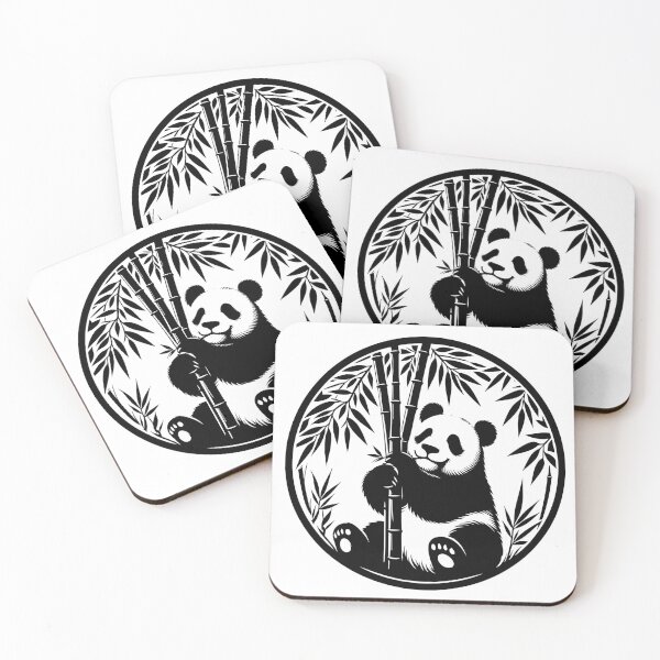 Item preview, Panda + Bamboo Silhouette designed and sold by DesignsByKazu.