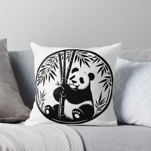 Item preview, Panda + Bamboo Silhouette designed and sold by DesignsByKazu.