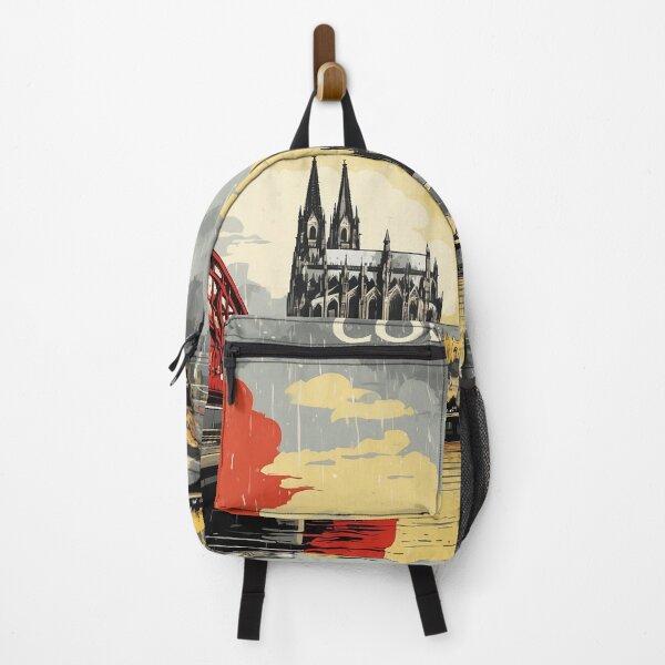 Item preview, Cologne Cathedral Germany Rainy Night Vintage Travel Poster designed and sold by TravelersGems.