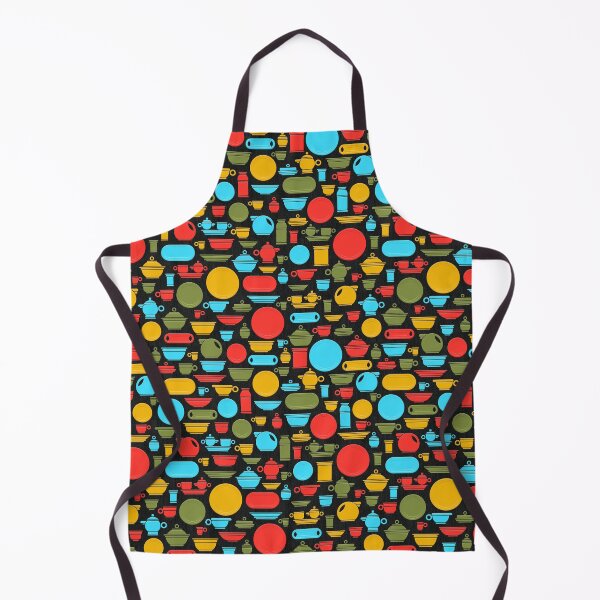 Item preview, Vintage Ceramics in Red Blue Green and Gold on Black designed and sold by Squilla Design Studio.