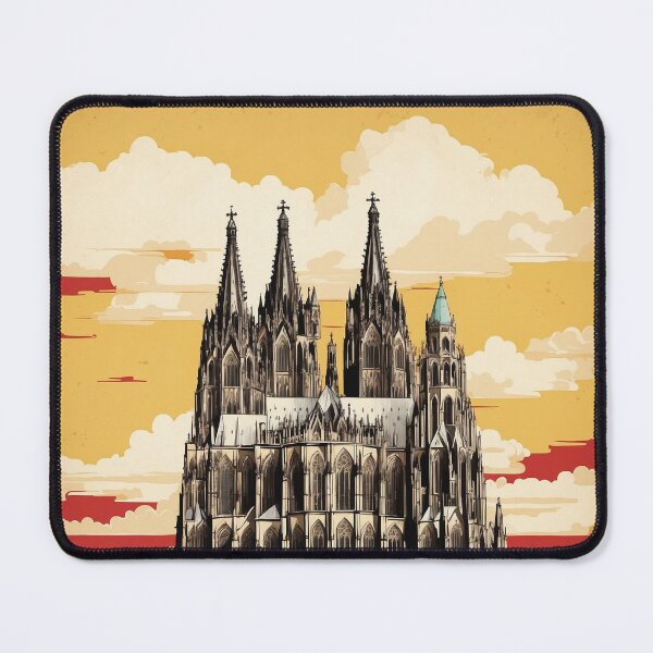 Item preview, Germany Cathedral Sunset Vintage Travel Poster Art designed and sold by TravelersGems.