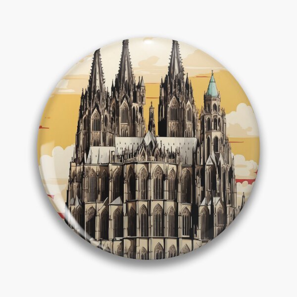 Item preview, Germany Cathedral Sunset Vintage Travel Poster Art designed and sold by TravelersGems.