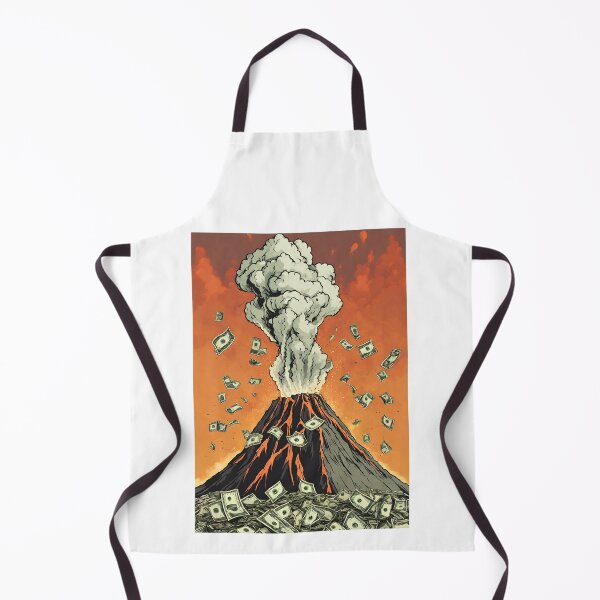 Item preview, volcano throwing out dollars designed and sold by Periush.