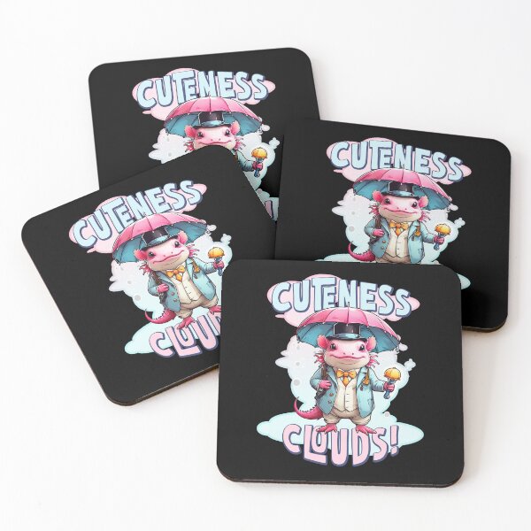 Item preview, Cuteness Clouds! Pink Axolotl, funny illustration.  designed and sold by Grygiel23.