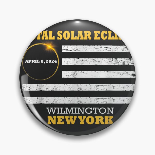 Item preview, Wilmington New York Solar Eclipse 2024 US Flag  designed and sold by CountryVanilla.