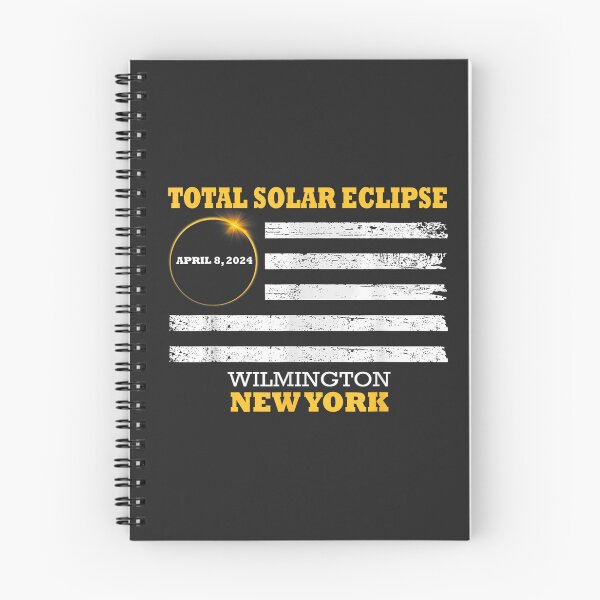 Item preview, Wilmington New York Solar Eclipse 2024 US Flag  designed and sold by CountryVanilla.