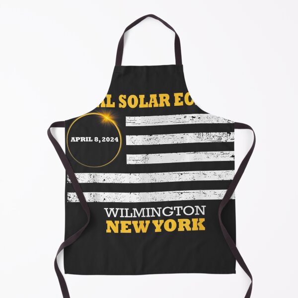 Item preview, Wilmington New York Solar Eclipse 2024 US Flag  designed and sold by CountryVanilla.