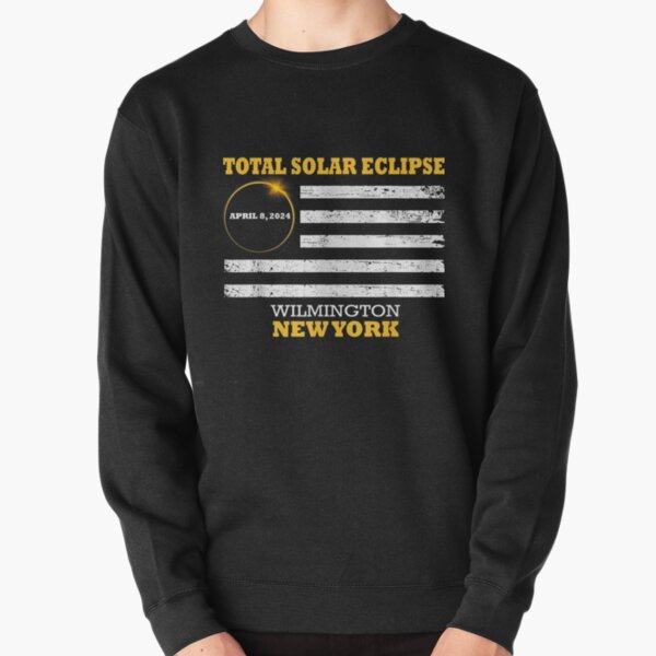 Item preview, Wilmington New York Solar Eclipse 2024 US Flag  designed and sold by CountryVanilla.