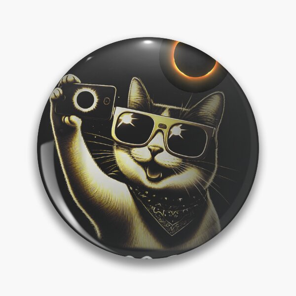 Item preview, Funny Cat Taking A Selfie With Solar Eclipse April 08 2024 designed and sold by CountryVanilla.