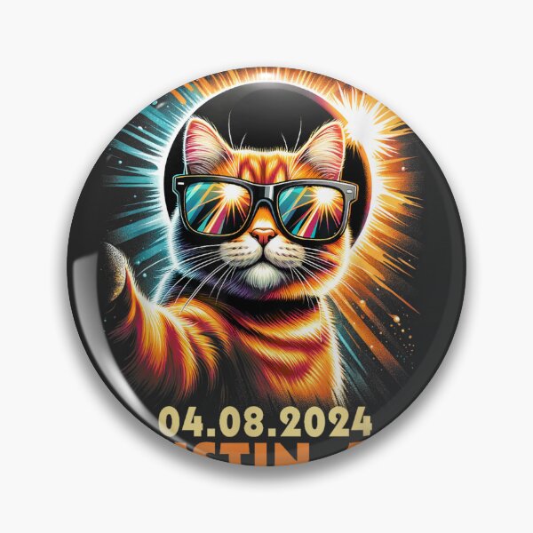 Item preview, Cat Taking A Selfie Total Solar Eclipse 2024 Austin Texas designed and sold by CountryVanilla.