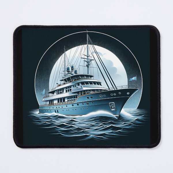Item preview, Sky Blue Yacht Luxe Adventure on Water designed and sold by ByDigitalDream.