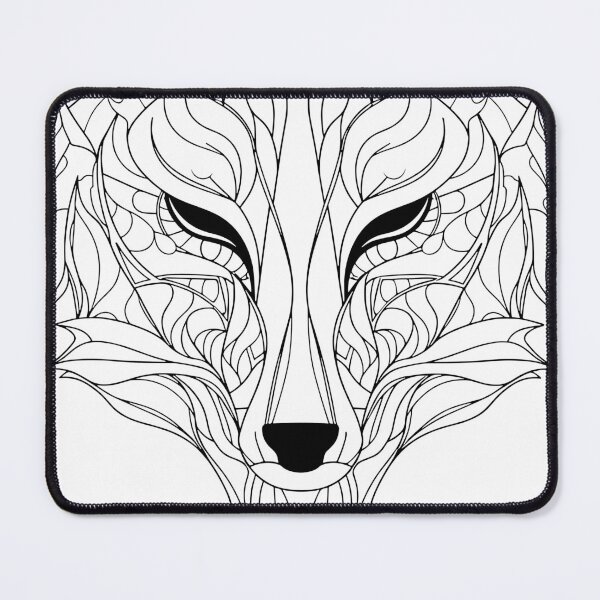 Item preview, Abstract Fox Essence: Intricate Line Art Interpretation designed and sold by Amanda-S-Olsen.