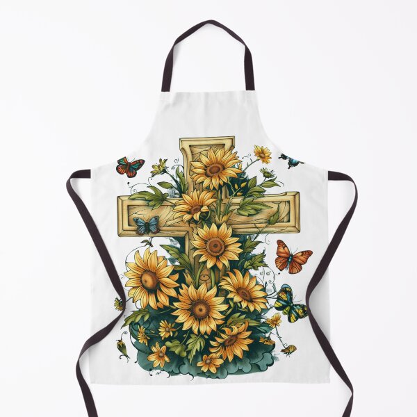 Item preview, Cross Sunflowers Butterflies Christian Choose joy designed and sold by ArtFromBeyond.