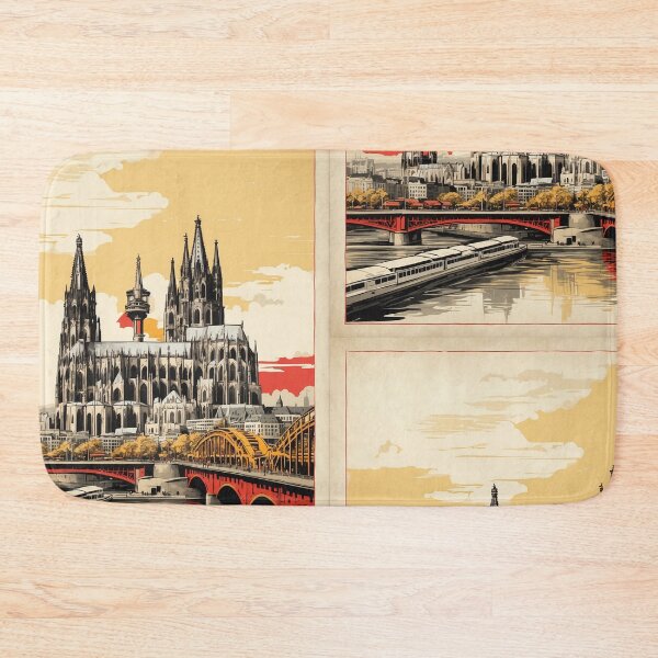 Item preview, Germany Cologne Germany Sunset Vintage Travel Poster Art designed and sold by TravelersGems.