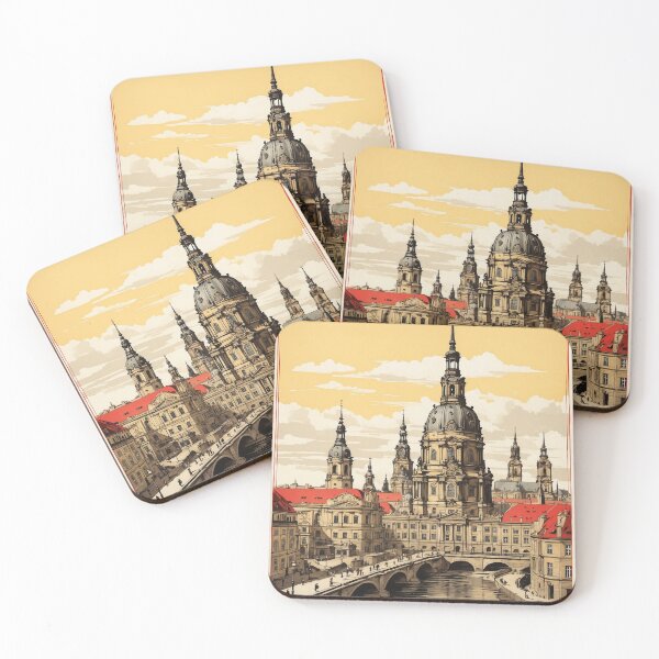 Item preview, Dresden Germany Starry Vintage Travel Poster Art designed and sold by TravelersGems.