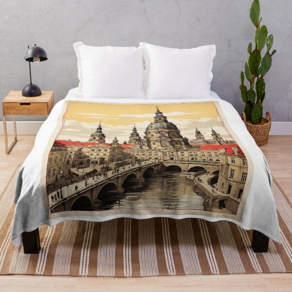 Item preview, Dresden Germany Starry Vintage Travel Poster Art designed and sold by TravelersGems.