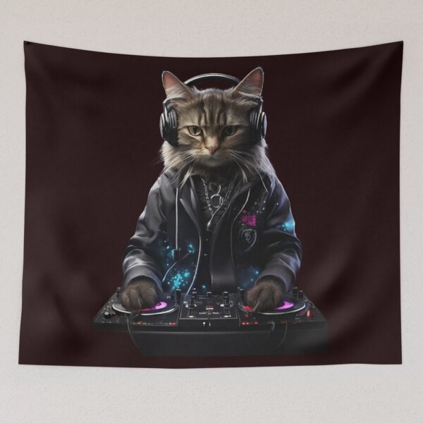 Item preview, Unique DJ Animal Designs - Gamer Cat designed and sold by vuslatmedia.