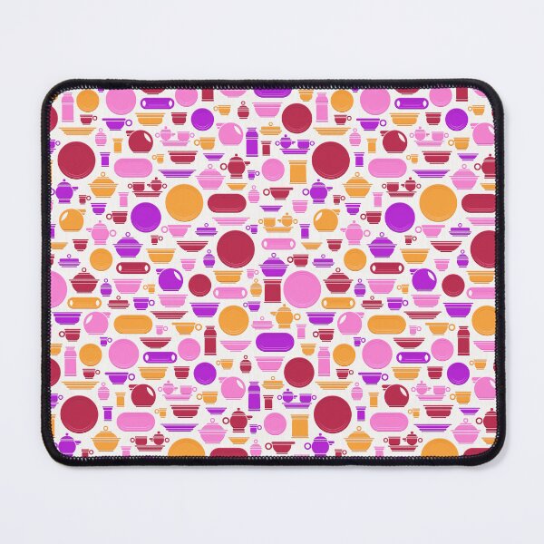 Item preview, Vintage Ceramics in Pink Gold Purple and Pantone Viva Magenta on White designed and sold by Squilla Design Studio.