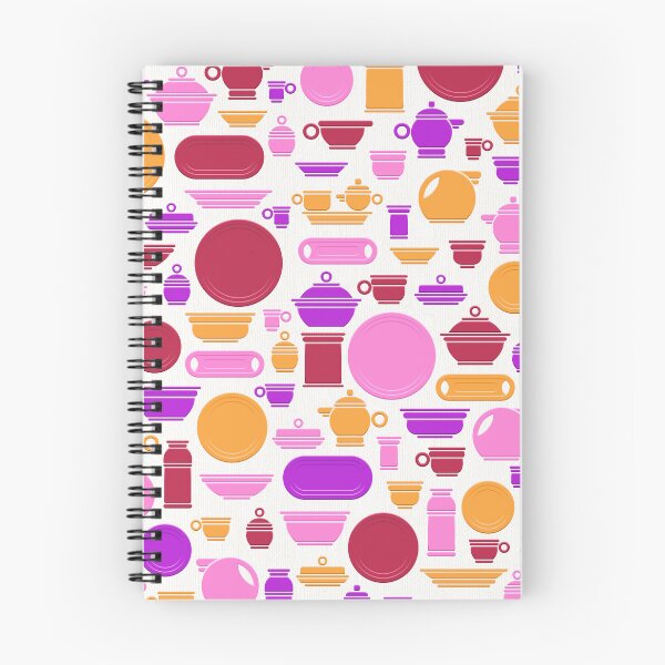 Item preview, Vintage Ceramics in Pink Gold Purple and Pantone Viva Magenta on White designed and sold by Squilla Design Studio.