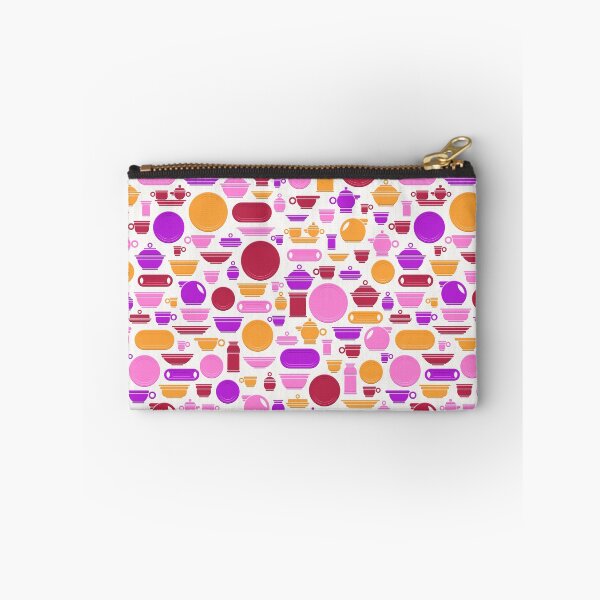 Item preview, Vintage Ceramics in Pink Gold Purple and Pantone Viva Magenta on White designed and sold by Squilla Design Studio.