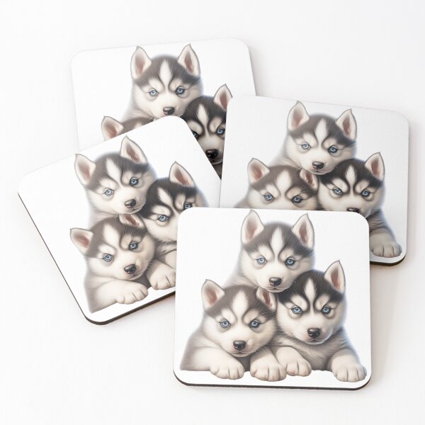 Item preview, Husky dogs trio designed and sold by Plotterzebra.