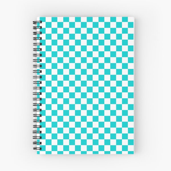 Item preview, Small Checkered - White and Cyan designed and sold by JustPatterns2.