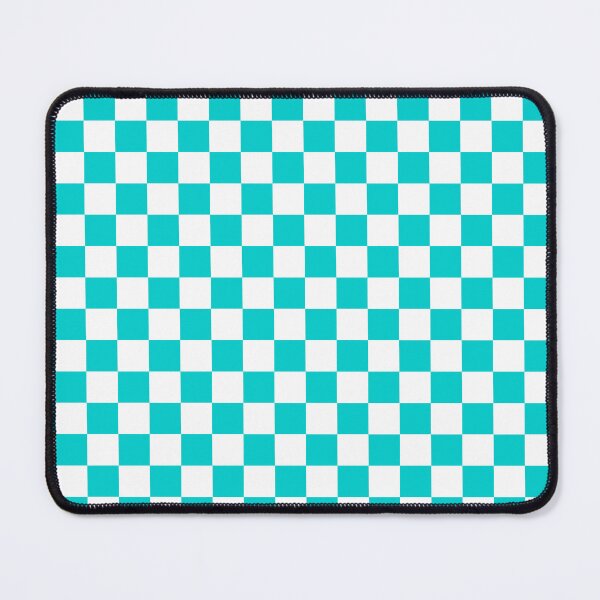 Item preview, Small Checkered - White and Cyan designed and sold by JustPatterns2.